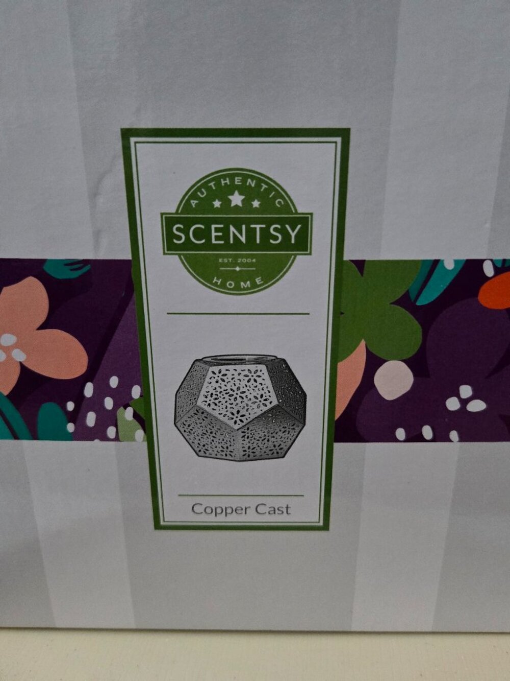 Brand New Scentsy Copper Cast Wax Warmer/Burner Copper Metallic Floral